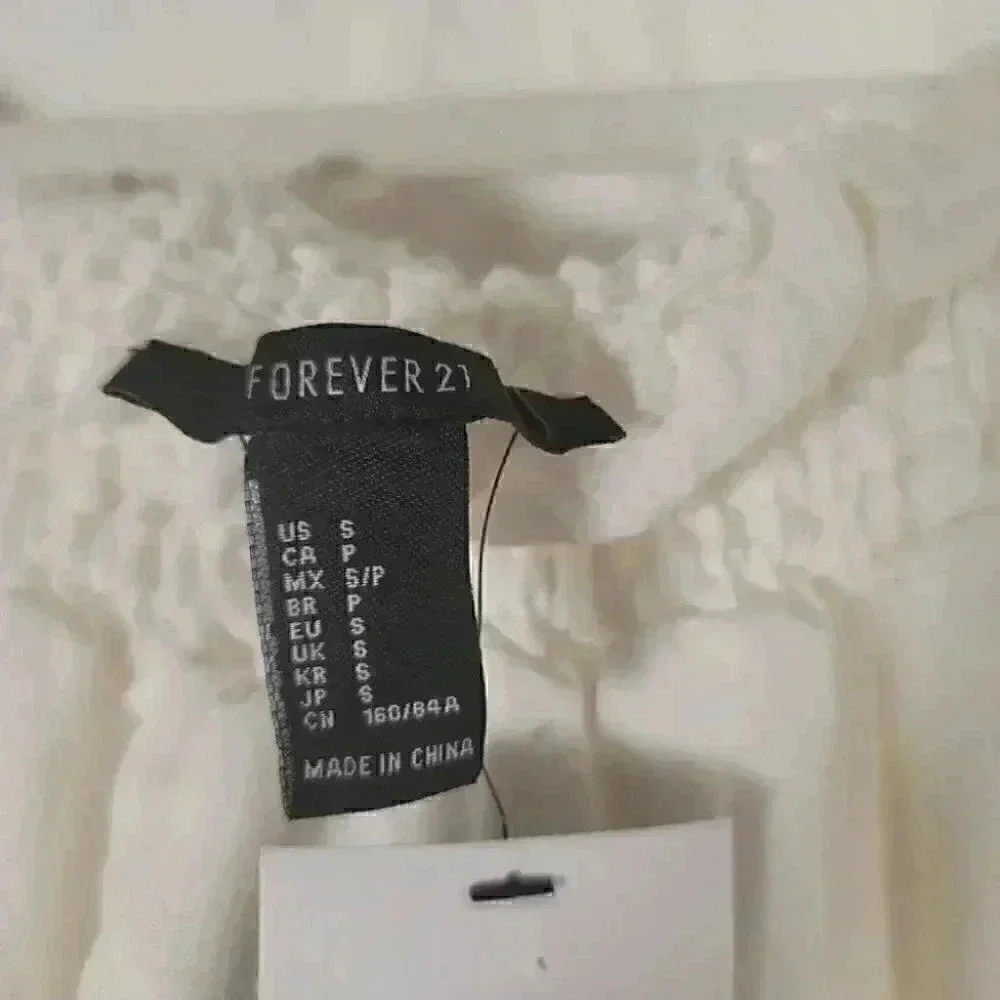 Forever 21 Women Off Shoulder Short Sleeve Bohemian Dress - Picture 4 of 13